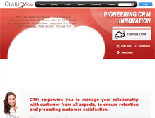 Tablet Screenshot of claritascrm.com